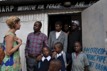 Carole with PHARP Initiative for Peace, Kibera, Kenya